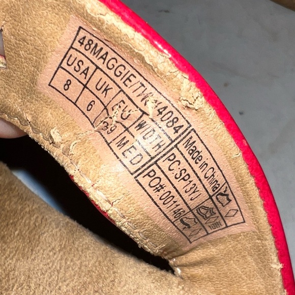 Vionic Orthaheel Maggie Wedge Sandals in Raspberry Red Patent Womens Size 8 - Picture 11 of 12